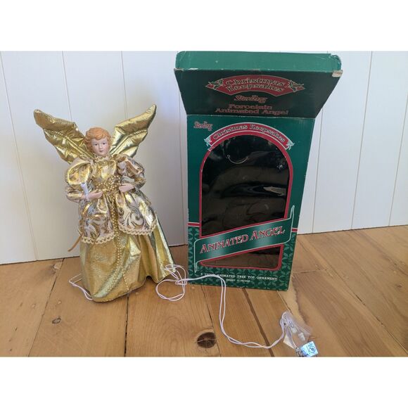 Vintage Sterling Animated Angel Light up Tree Top Ornament - 12"-Tested - Picture 1 of 9